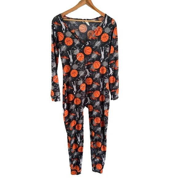 Shosho Basketball Soft Loungewear Pajama Onesie Sz M - Picture 2 of 9